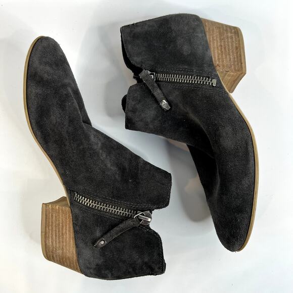 Dolce Vita Gertie Ankle Boot Womens US 11 Gray Suede Leather Double Zip Bootie - Picture 6 of 9